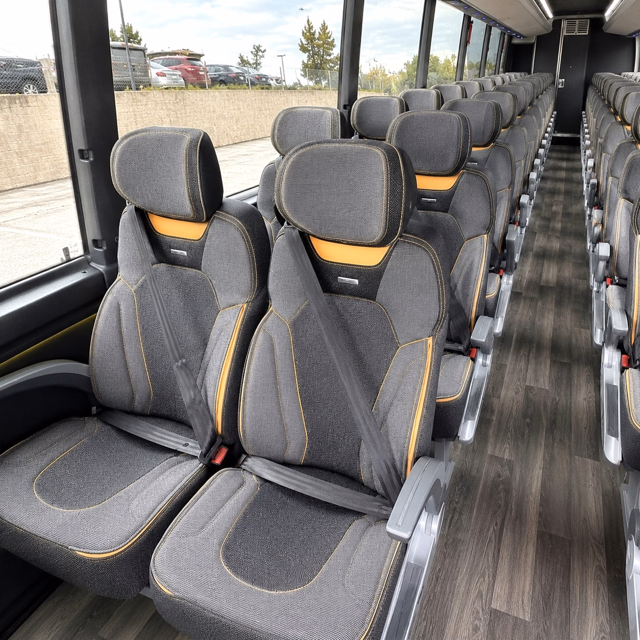 rancho cucamonga charter bus rental interior