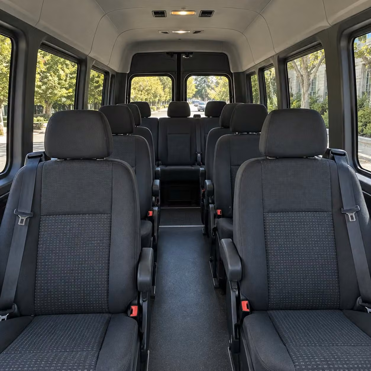 sprinter van with driver inside